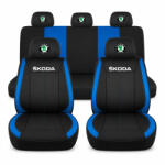 AutoHelix MSA Set Huse Scaune Universale Vision, Albastru Personalizate cu Skoda (VISIONALBASTRU13)