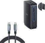 Anker 13 in 1 A83C3311 - 3x USB-C, 3x USB-A, 2x HDMI, DisplayPort, RJ-45 Gigabit LAN, Gri (A83C3311)