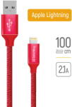ColorWay Cablu Date, USB la Lightning, 2.1A, 1m - ColorWay (CW-CBUL004-RD) - Red (KF2347574) - vexio
