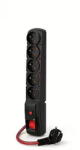 HSK Data Surge protector F5 Power 5m 16A (5 sockets) black (W2291)