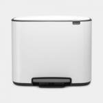 Brabantia Bo Pedal 11l+ 23 l, Inox, Alb (121142) Cos de gunoi