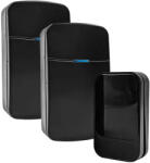 OMU system NBKK02-1A2VB Vezeték nélküli csengő 1 adó kinetic kapcsoló és 2 vevő elem nem szükséges fekete (NBKK02-1A2VB)