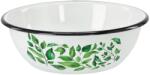 Chomik Bol emailat 1, 5l 20cm alb cu model ficus 68434 (EMA9068) Castron