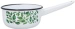 Chomik Crăticioară emailată cu mâner 1, 5l 16cm albă cu model ficus 68452 (EMA9280)