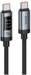 hoco. USB-C - USB-C kijelzős töltő- és adatkábel PD 240W 1.2m - fekete (6942007668682)