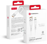  Forcell F-Energy USB-A - Lightning töltő- és adatkábel 12W 1m - szilikon / fehér (5903396395352)