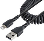 StarTech Usb To Lightning Cable - 50cm (20in) Coiled Cable Black (rusb2alt50cmbc)