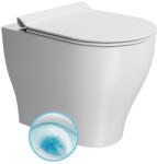 SAPHO GSI Tono álló kerámia WC csésze 36x53 cm GeniusFlush öblítéssel és DualGlaze+ bevonattal, matt fehér 641009 (641009)
