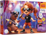 Trefl Puzzle Connect Sue cu 70 de piese, figurină și 6 cuburi de construcție - Trefl (53026) Puzzle