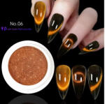  Cat Eye Powder mágneses krómpor - 9D #6 narancssárga