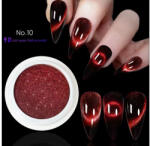  Cat Eye Powder mágneses krómpor - 9D #10 piros