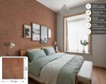 HOZRO Set Tapet 3D autoadeziv, Model imitatie caramida, design modern, foarte usor de montat, Caramida maro