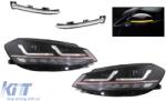 KITT Hátsó lökhárító diffúzor és első lökhárító spoiler VW Golf 7.5 (2017-2019), R-look, zongoralakk fekete (CORDVWG75RFBSPB)