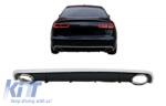 KITT Hátsó lökhárító diffúzor és kipufogóvégek Audi A6 4G (2010-2014) RS6 Design (RDAUA64GRS6)