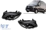 KITT Teljes LED DRL fényszórók VW Transporter Caravelle Multivan T5 facelift (2010-2015) modellekhez, dinamikus irányjelzővel (HLMBW910MB)