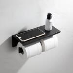 Flippy Suport Dublu Hartie Igienica cu Suport Telefon/Parfum Negru GJ603 (AT1CT-D1OC-RS1S-GJ603)