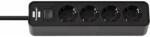 brennenstuhl Ecolor" Multi Socket, 4 sockets, 2-pole switch, 1.5m, black (00195632)