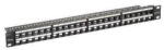 Equip Panou de patch-uri cu gestionare a cablurilor / negru, RAL 9005 / 1U / 19" / 48 de porturi (769248) - vexio