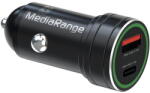 MediaRange 1xUSB A + 1xUSB-C PD3.0 QC 3.0 20W Negru (MRMA120) - vexio