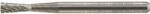 FORMAT keményfém turbómaró (gravírmaró) 3x7mm WKN (fordított kúp forma), C fogazás, szár: 3mm (26020060)