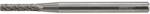 FORMAT keményfém turbómaró (gravírmaró) 2x10mm ZYA (hengeres forma homlokvágat nélkül), C fogazás, szár: 3mm (26020005)