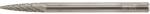FORMAT keményfém turbómaró (gravírmaró) 3x13mm SPG (íves hegyesorrú forma), C fogazás, szár: 3mm (26020120)