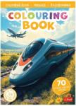 Trefl Carte de colorat cu trenuri și avioane cu autocolante - Trefl (Ks89501)
