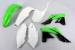 UFO műanyag szett OEM szín (14-15) zöld/fehér/fekete Kawasaki KX-F250 UFO Váz, idomok és járműkiegészítők Idomok és burkolati elemek Komplett idom- és burkolatkészletek