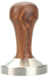 Ecocoffee Tamper Ecocoffee 58 mm, bază plată din inox, rosewood
