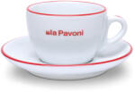 La Pavoni Cană La Pavoni din porțelan cu farfurioară pentru cappuccino, 180 ml
