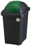 Stefanplast Coș de gunoi basculant MULTIPAT 30 l, dreptunghiular, negru-verde Cos de gunoi
