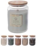 InDecor Lumânare parfumată în borcan de sticlă cu fitil din lemn 510 g (mix 6 variante)