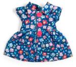 Bigjigs Toys Sötétkék virágos ruha babához 28 cm (DV08417)