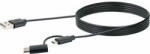 SCHWAIGER USB-Kabel 3.1 St. C->2.0 Micro B 1, 00m schwarz (CK3112533) - vexio