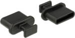 Delock USB tip C negru 10 buc (S) Capac de siguranță pentru capace de siguranță pentru prize - pentru mufe (USB tip C, negru, polietilenă (PE), 9, 8 mm, 10, 5 mm, 4 mm) (64014)