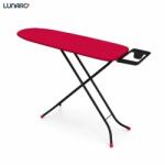 Lunaro Masa de calcat pliabila LUNARO Neo-Bk Suport pentru statie si fier de calcat Reglabila pe inaltime Plasă metalică cu spuma de 5mm si husa de bumbac 100% culoare rosie Inaltime maxima 89cm Dimensiuni 1