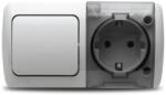 Elbi Eva-modul Intrerupator+priza cu CP cu Capac Pt (MINT)