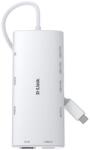 D-Link Docking station D-Link, DUP-A01, 10-in-1, conectare PC Type-C, porturi: SD/microSD card reader, 2 x USB, 2 x USB Type-C, 2 x HDMI 2.0, 1 x USB Type-C 4.0 with DP 1.4, 1 x Gigabit RJ45, USB Type-C cabl