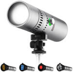 K&f Concept 25W lámpa, WRGB, fókuszálható fény, 20db gobo, 4db szín, 9000mAh, állványmenet, ezüst (KF-34-063)