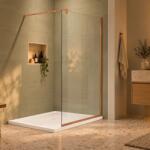 Rune Paravan de dus tip Walk-in cupru periat Rune Syn 100x200 cm (5940541332879)