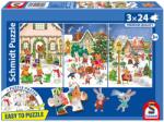 Schmidt Spiele Puzzle játék 3x24 darabos Merry Christmas 55657 (55657)
