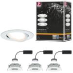 Paulmann Nova Plus 936.82 Beépíthető LED Lámpa Kerek 3x6, 8W Fehér Matt Forgatható Dimmelhető IP44 Fröccsenő Víz Ellen Védett (936.82)