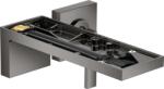Hansgrohe MYEDITION falsík alatti mosdócsaptelep 221 mm-es kifolyóval, fedőlap nélkül, nem zárható leeresztővel, polírozott fekete króm, 47062330 (47062330)