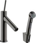 Hansgrohe Starck Bidette 1jet kézizuhany/ Axor Starck egykaros mosdócsaptelep szett, 1, 6 m, polírozott fekete króm 10300330 (10300330)
