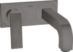 Hansgrohe Citterio mosdócsaptelep rombusz mintás kezelőkarral falsík alá, 220 mm kifolyóval, szálcsiszolt fekete króm 39171340 (39171340)