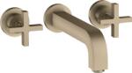 Hansgrohe Citterio 3-lyukú keresztfogantyús mosdócsaptelep színkészlet, szálcsiszolt nikkel 39143820 (39143820)