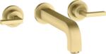 Hansgrohe Citterio 3-lyukú fordítókaros mosdócsaptelep színkészlet, szálcsiszolt sárgaréz 39147950 (39147950)