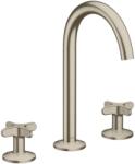Hansgrohe One Mosdócsaptelep Push-Open leeresztővel, 3 nyílásos beépítés, EcoSmart, szálcsiszolt nikkel 48040820 (48040820)