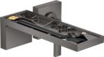 Hansgrohe MYEDITION falsík alatti mosdócsaptelep 221 mm-es kifolyóval, fedőlap nélkül, nem zárható leeresztővel, szálcsiszolt fekete króm, 47062340 (47062340)
