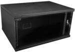 S-Link Rackszekrény - 4U 19" fali kivitel (190x530x400mm, Flatpack, szürke) (HALRACSLI34385)